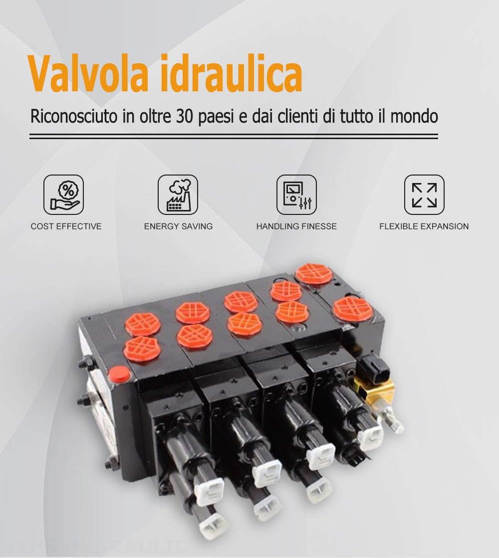 HSDVG32 Proporzionale elettrico e manuale 5 Spool Valvola di controllo proporzionale